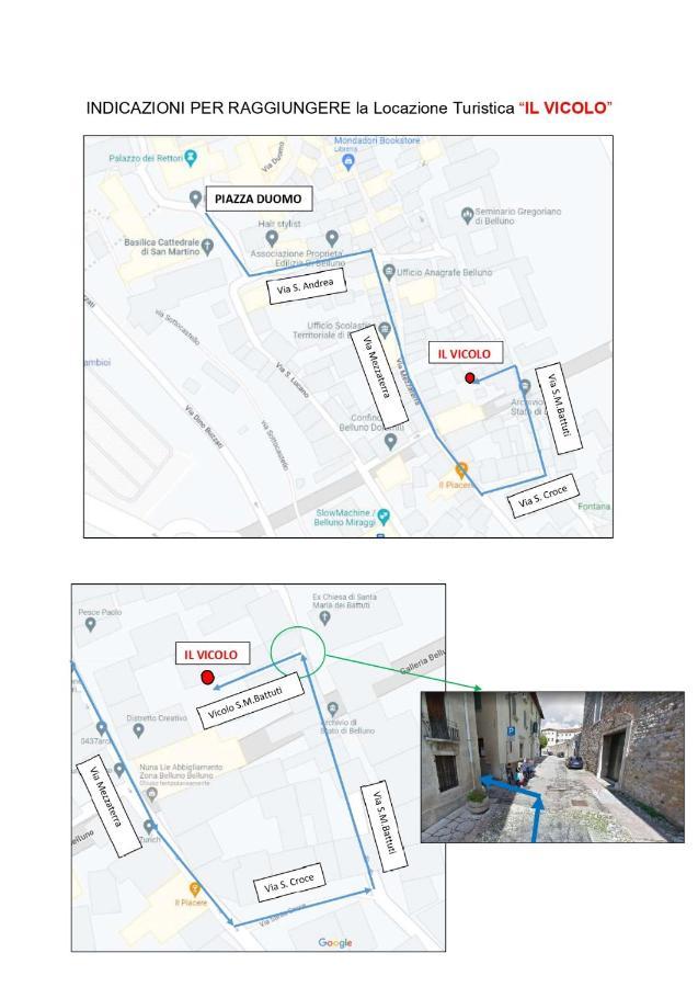 Il Vicolo_Carinissimo Appartamento In Centro Storico, Zona Giorno Mansardata Беллуно Екстер'єр фото